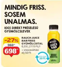 Auchan Rauch Juice Bar Friss Gyümölcsital ajánlat