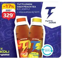 Auchan Tuttilemon vagy Peach Tea ajánlat