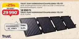 Auchan TRUST ZUNY HORDOZHATÓ NAPELEMES TÖLTŐ ajánlat