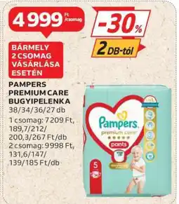 Auchan Pampers Premium Care bugyipelenka ajánlat