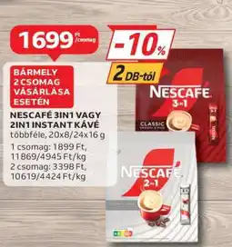 Auchan NESCAFÉ 3IN1 VAGY 2IN1 INSTANT KÁVÉ ajánlat
