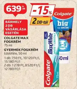 Auchan COLGATE MAX FOGKRÉM ajánlat
