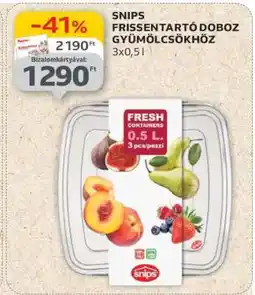 Auchan SNIPS Frissentartó Doboz Gyümölcsökhöz ajánlat