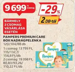 Auchan PAMPERS PREMIUM CARE BOX NADRÁGPELENKA ajánlat