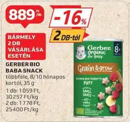 Auchan GERBER BIO BABA SNACK ajánlat