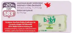 Auchan Auchan Baby Kedvenc Nedves Törlőkendő ajánlat