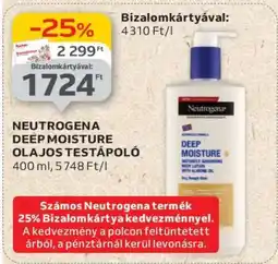 Auchan NEUTROGENA DEEP MOISTURE OLAJOS TESTÁPOLÓ ajánlat