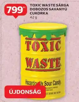 Auchan TOXIC WASTE SÁRGA DOBOZOS SAVANYÚ CUKORKA ajánlat