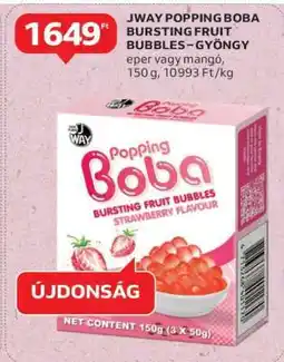 Auchan JWAY Popping Boba Bursting Fruit Bubbles – Gyöngy ajánlat