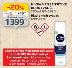 Auchan NIVEA MEN SENSITIVE BOROTVAGÉL ajánlat