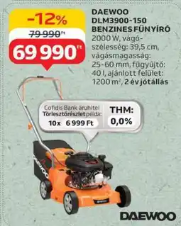 Auchan DAEWOO DLM3900-150 BENZINES FŰNYÍRÓ ajánlat