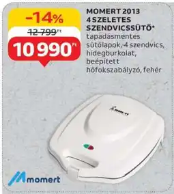 Auchan MOMERT 2013 4 szeletes szendvicssütő ajánlat