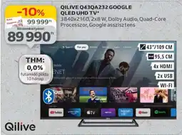 Auchan QILIVE Q43QA232 GOOGLE QLED UHD TV ajánlat