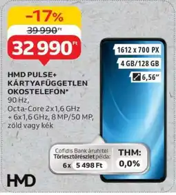 Auchan HMD Pulse+ Kártyafüggetlen Okostelefon ajánlat