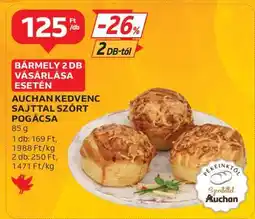 Auchan AUCHAN KEDVENC SAJTTAL SZÓRT POGÁCSA ajánlat