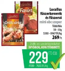 Coop Lucullus fűszerkeverék és fűszersó ajánlat