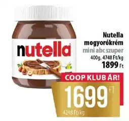 Coop Nutella mogyorókrém ajánlat