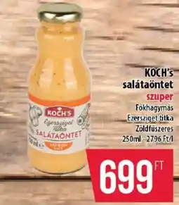 Coop KOCH's salátaöntet ajánlat