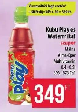 Coop Kubu Play és Waterrrital ajánlat