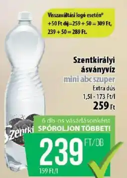 Coop Szentkirályi ásványvíz ajánlat