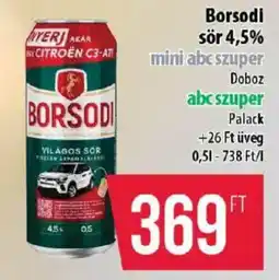 Coop Borsodi sör 4,5% ajánlat