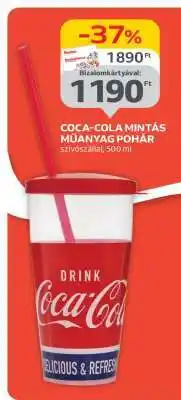 Auchan Coca-Cola mintás műanyag pohár ajánlat