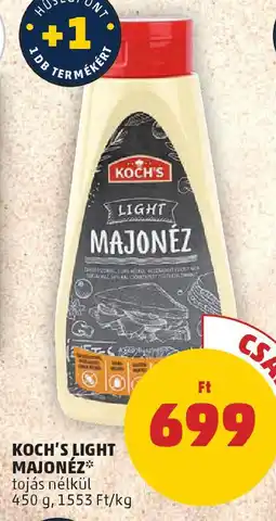 PENNY Koch's light majonéz ajánlat