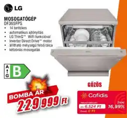 Expert LG Mosogatógép DF365FPS ajánlat