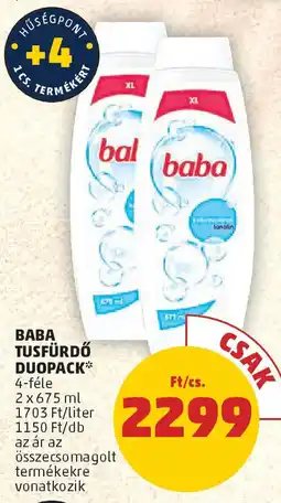 PENNY Baba tusfürdő duopack ajánlat