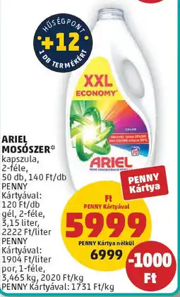 PENNY Ariel mosószer ajánlat