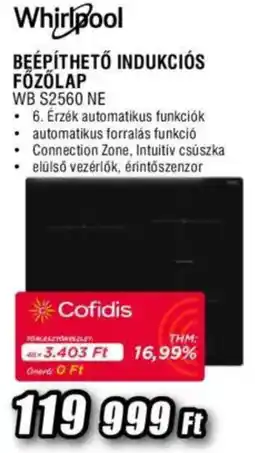 Expert Whirlpool Beépíthető indukciós főzőlap WB S2560 NE ajánlat