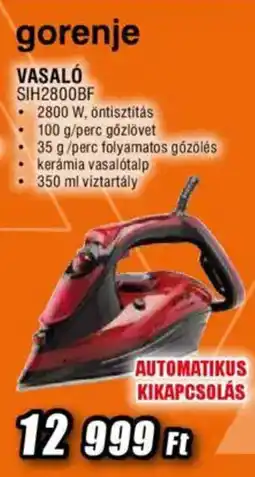 Expert Gorenje Vasaló SIH2800BF ajánlat