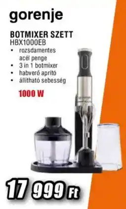Expert Gorenje Botmixer szett HBX1000EB ajánlat
