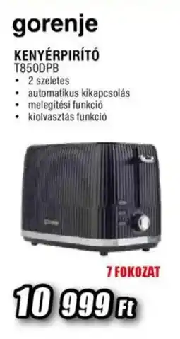 Expert Gorenje Kenyérpirító T850DPB ajánlat