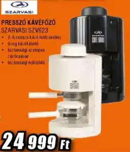 Expert SZARVASI Presszó kávéfőző SZV623 ajánlat