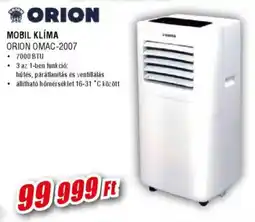 Expert ORION Mobil klíma OMAC-2007 ajánlat