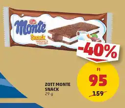 PENNY Zott monte snack ajánlat