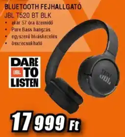 Expert JBL Bluetooth fejhallgató T520 BT BLK ajánlat