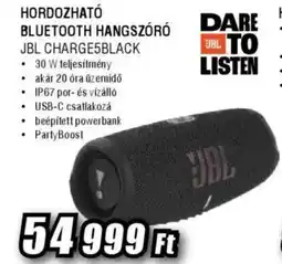 Expert Hordozható bluetooth hangszóró Charge5Black ajánlat