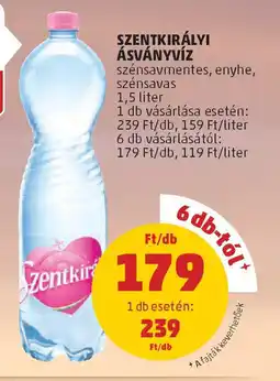 PENNY Szentkirályi ásványvíz ajánlat