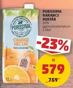 PENNY Purissima narancs nektár ajánlat