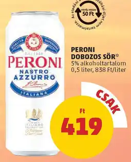 PENNY Peroni dobozos sör ajánlat