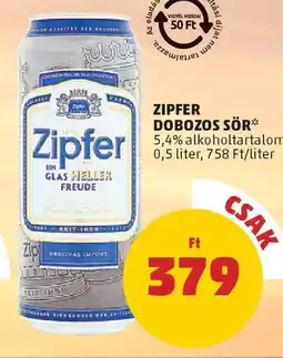 PENNY Zipfer dobozos sör ajánlat