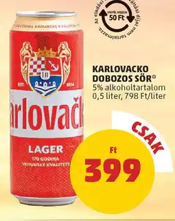PENNY Karlovacko dobozos sör ajánlat