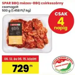 Spar SPAR BBQ mézes-BBQ csirkeszárny ajánlat