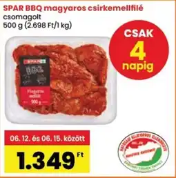 Spar SPAR BBQ magyaros csirkemellfilé ajánlat