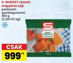 Spar S-BUDGET rántott trappista sajt ajánlat