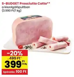 Spar S-BUDGET Prosciutto Cotto ajánlat