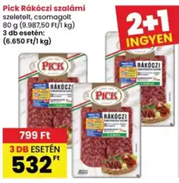 Spar Pick Rákóczi szalámi ajánlat