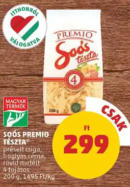 PENNY Soós Premio tészta ajánlat